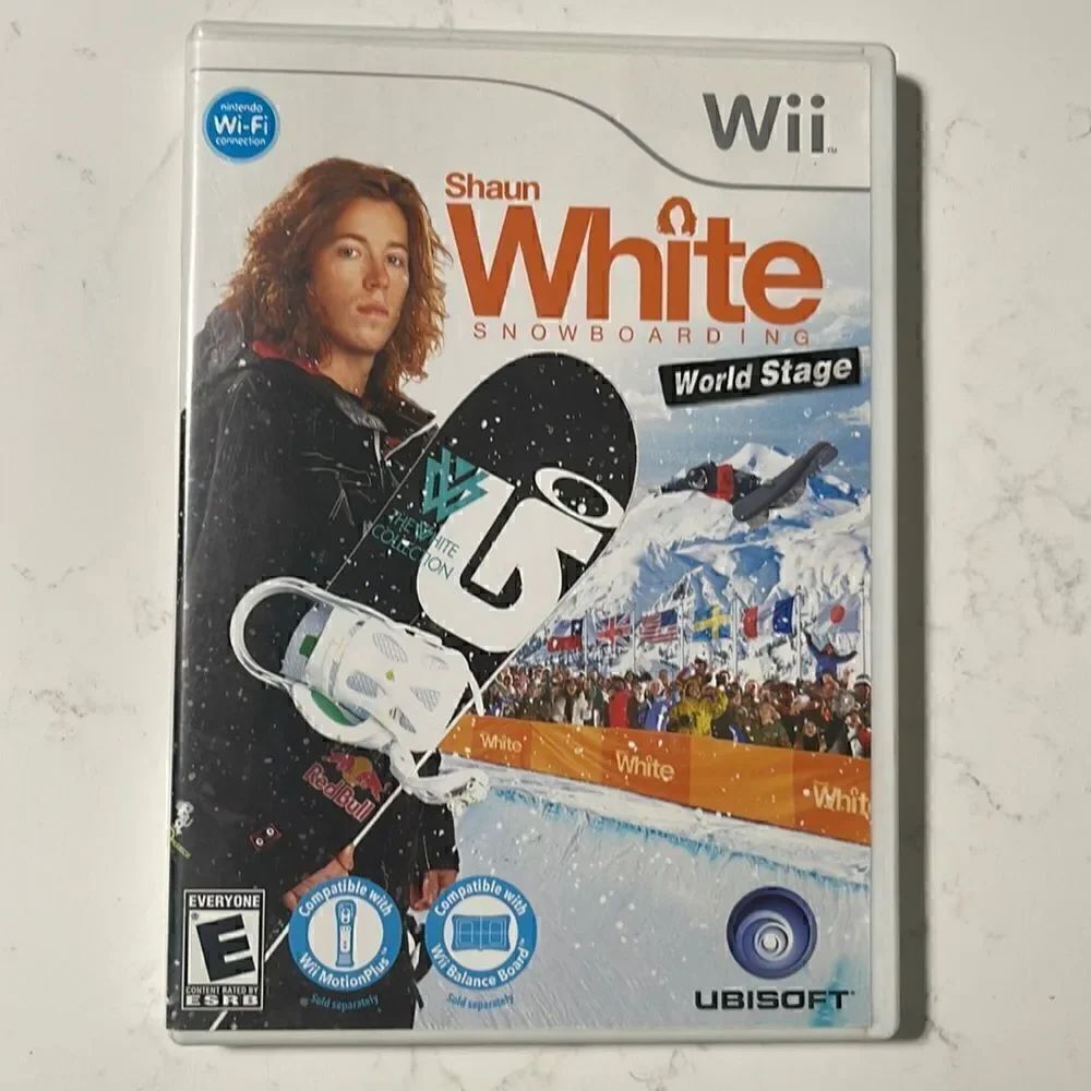 Wii Shaun White Snowboarding g Worldstage video game.  E for Everyone. Ubisoft.